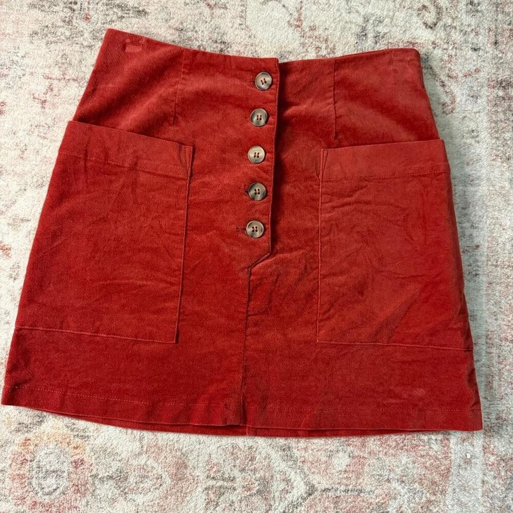 Forever-21 Women's Red and Orange Skirt